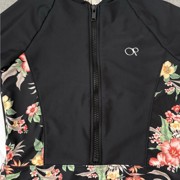 OP Black Floral Women's One Piece Swimsuit - Picture 3 of 9